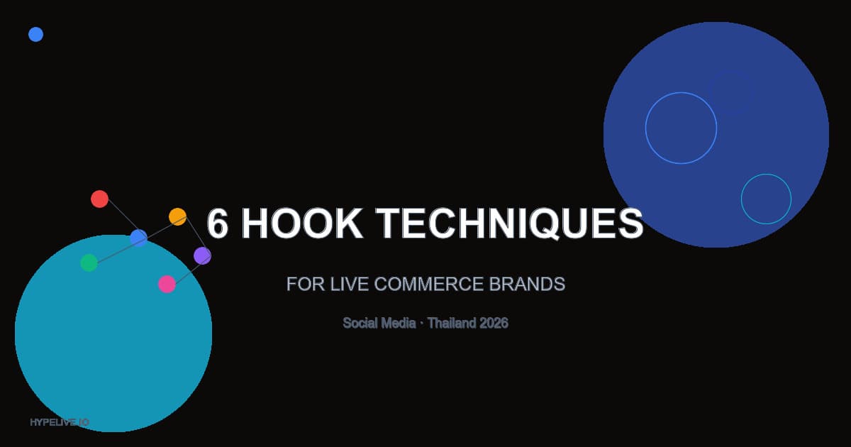 6 เทคนิค Social Media Hook ที่ทำให้คนหยุด Scroll สำหรับแบรนด์ Live Commerce ไทย